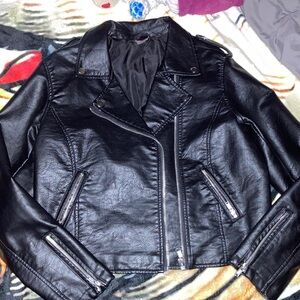 No Boundaries Black Leather Women's Jacket